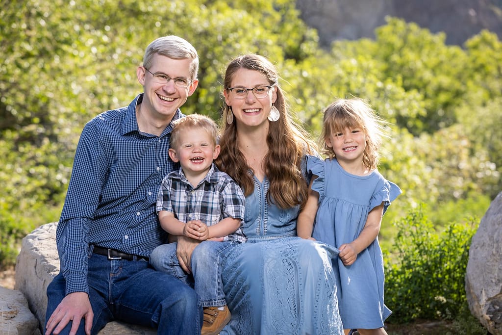 April with her family